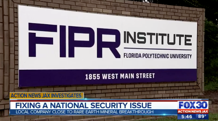 FIPR outdoor sign on Fox 30 news broadcast.