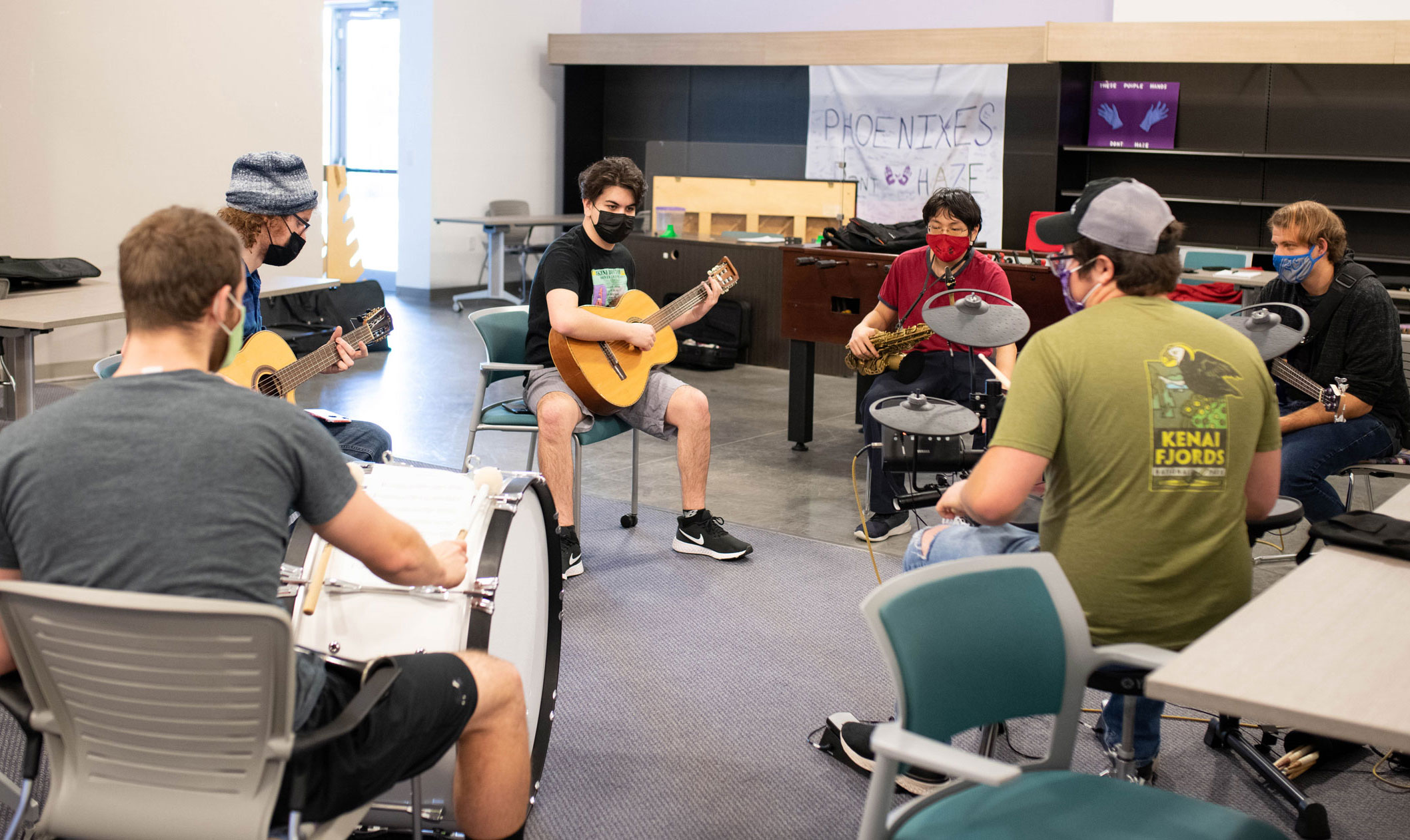 The Music Club has weekly jam sessions at the Nest.