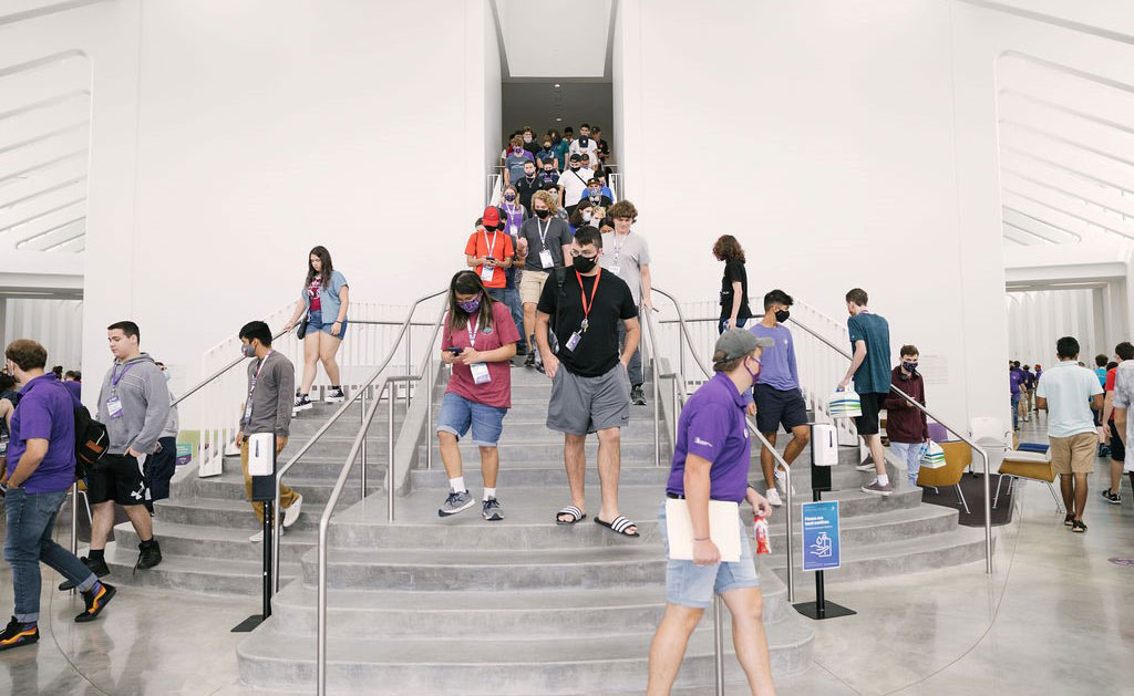 New students at Florida Polytechnic University participate in orientation.