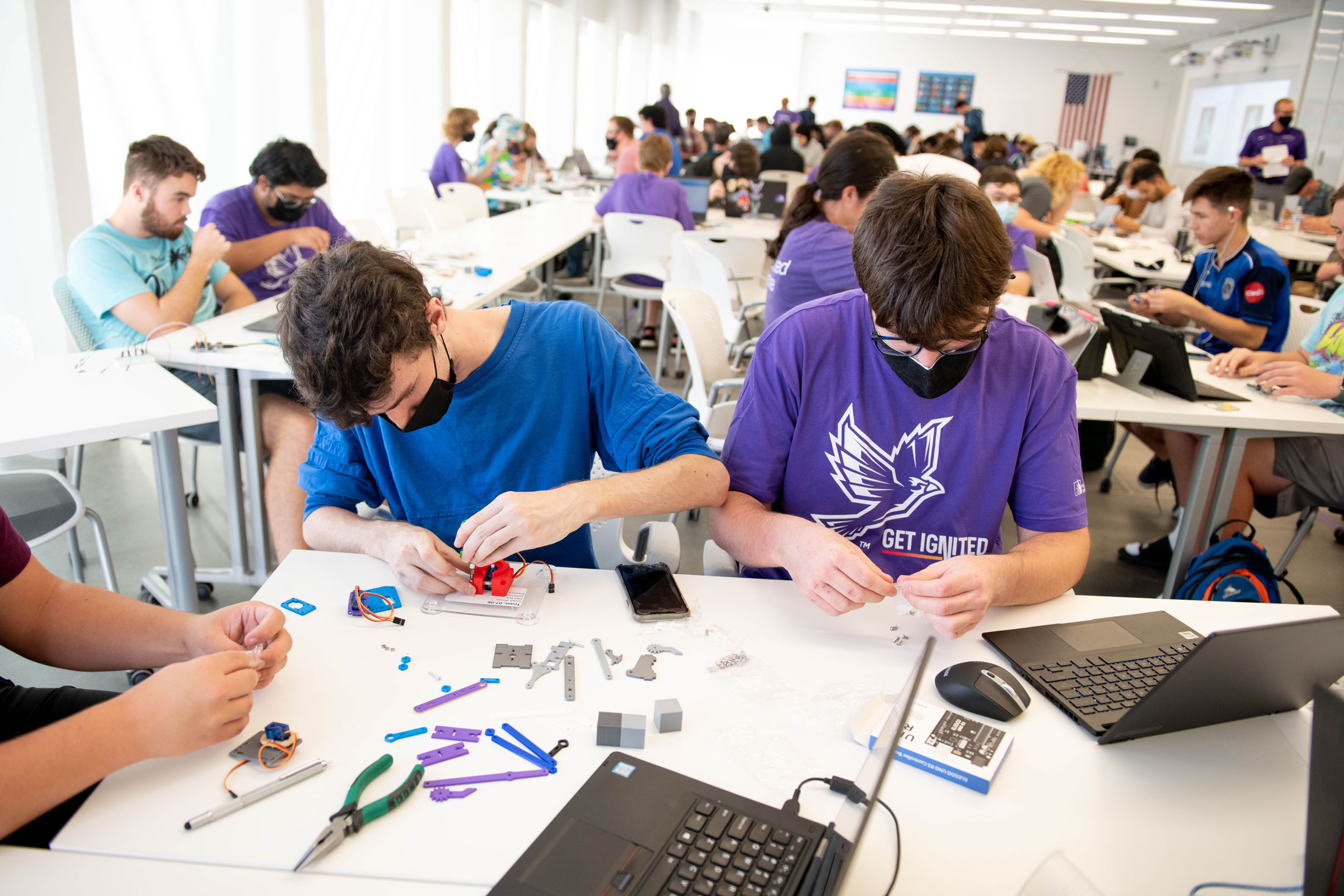 Freshmen participate in the inaugural Career Design hackathon on Friday, Oct. 15. 
